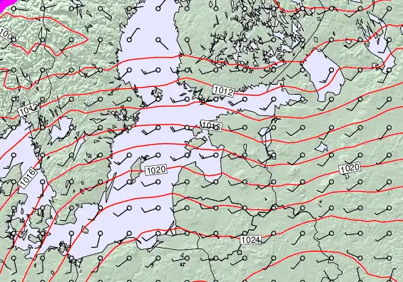 Estonia forecast chart for Saturday, May 2nd, 2026 at 6:00 AM
