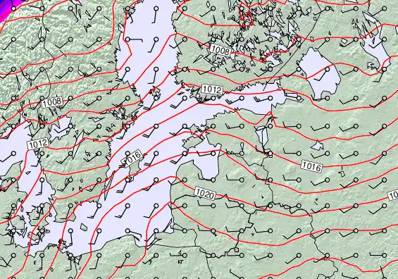 Estonia forecast chart for Saturday, May 2nd, 2026 at 12:00 PM