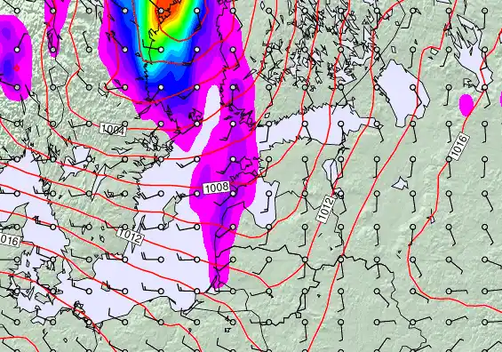 Estonia forecast chart for Wednesday, May 6th, 2026 at 6:00 AM