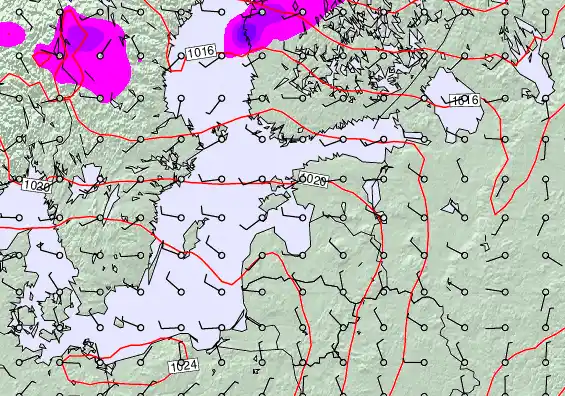 Estonia forecast chart for Thursday, May 7th, 2026 at 12:00 AM