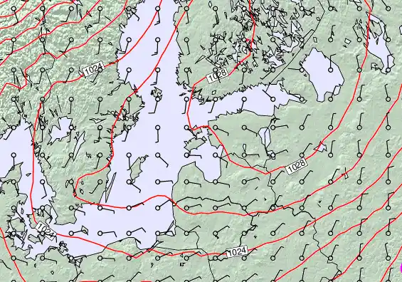Estonia forecast chart for Friday, May 8th, 2026 at 12:00 AM