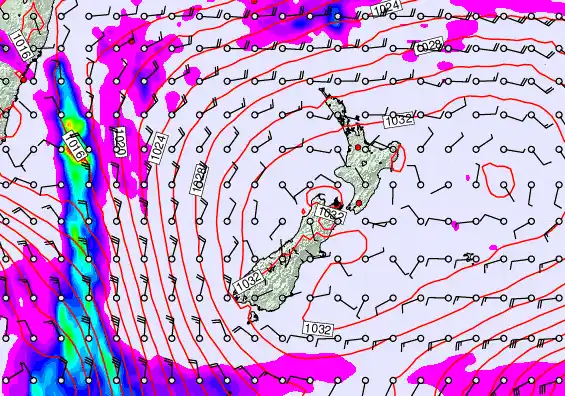 New Zealand forecast chart for Tuesday, May 5th, 2026 at 6:00 AM