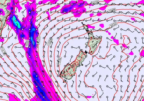 New Zealand forecast chart for Tuesday, May 5th, 2026 at 6:00 PM