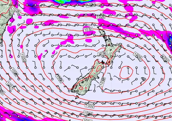 New Zealand forecast chart for Friday, May 1st, 2026 at 12:00 AM