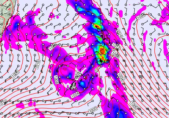 New Zealand forecast chart for Friday, May 8th, 2026 at 6:00 PM