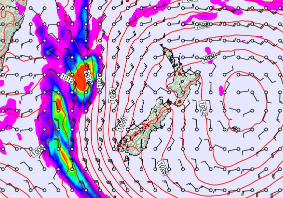 New Zealand forecast chart for Tuesday, May 5th, 2026 at 6:00 AM