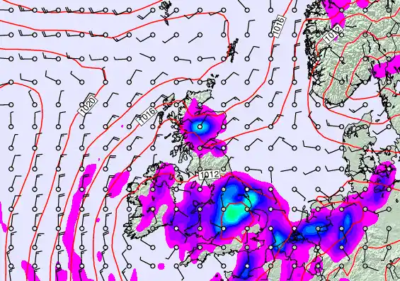 United Kingdom forecast chart for Sunday, May 3rd, 2026 at 12:00 AM