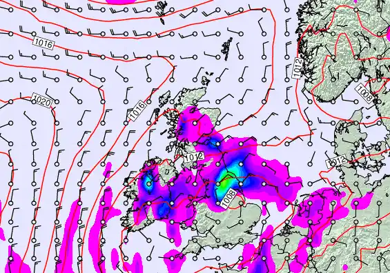 United Kingdom forecast chart for Sunday, May 3rd, 2026 at 6:00 AM