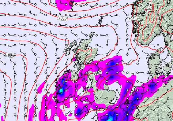 United Kingdom forecast chart for Sunday, May 3rd, 2026 at 12:00 PM