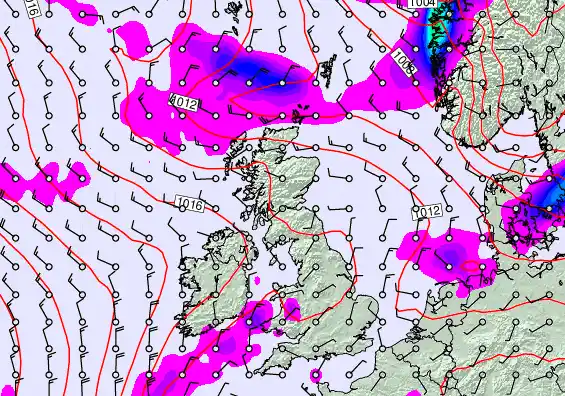 United Kingdom forecast chart for Monday, May 4th, 2026 at 6:00 AM