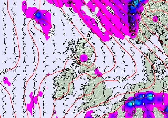 United Kingdom forecast chart for Tuesday, May 5th, 2026 at 6:00 AM