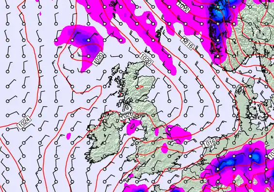 United Kingdom forecast chart for Tuesday, May 5th, 2026 at 12:00 PM