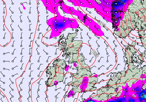 United Kingdom forecast chart for Tuesday, May 5th, 2026 at 6:00 PM
