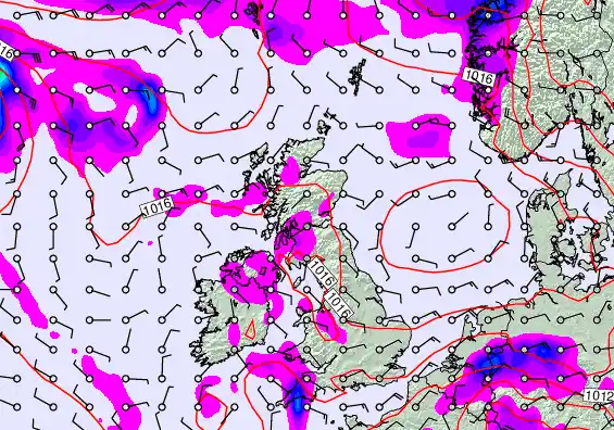 United Kingdom forecast chart for Wednesday, May 6th, 2026 at 12:00 PM