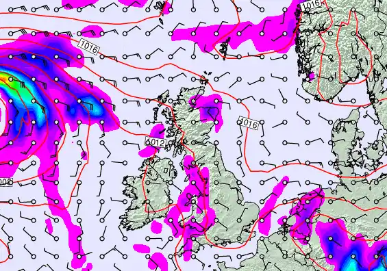 United Kingdom forecast chart for Thursday, May 7th, 2026 at 6:00 AM