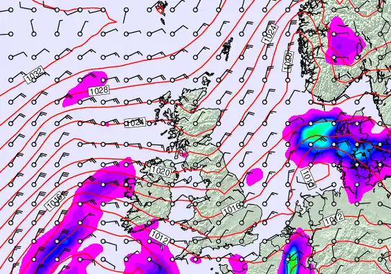 United Kingdom forecast chart for Sunday, May 10th, 2026 at 6:00 AM