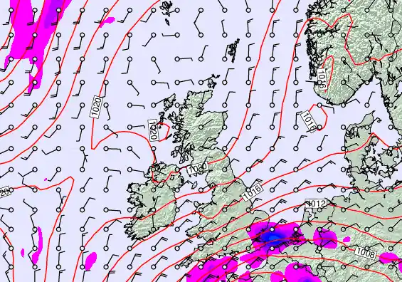 United Kingdom forecast chart for Tuesday, May 12th, 2026 at 6:00 AM
