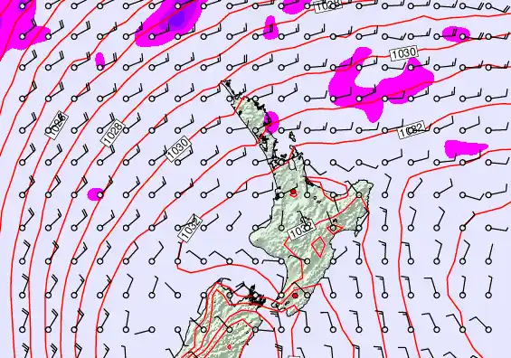 North Island forecast chart for Tuesday, May 5th, 2026 at 12:00 AM