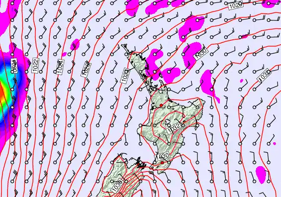 North Island forecast chart for Tuesday, May 5th, 2026 at 12:00 PM