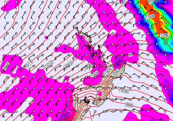 North Island forecast chart for Sunday, May 10th, 2026 at 12:00 AM