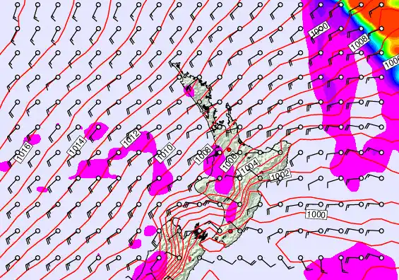 North Island forecast chart for Sunday, May 10th, 2026 at 6:00 AM