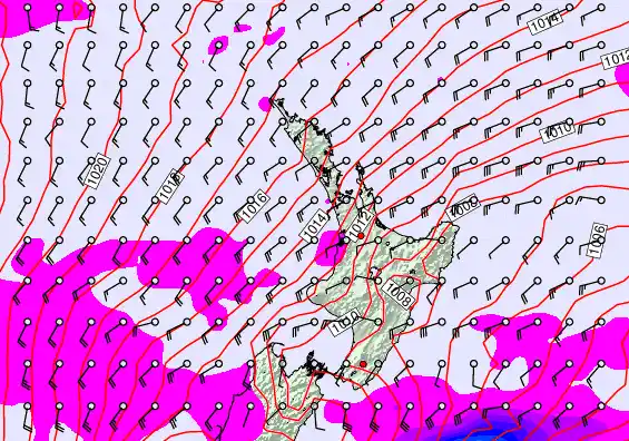North Island forecast chart for Monday, May 11th, 2026 at 12:00 AM