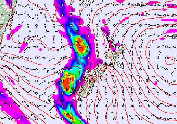 New Zealand forecast chart for Wednesday, May 6th, 2026 at 6:00 AM