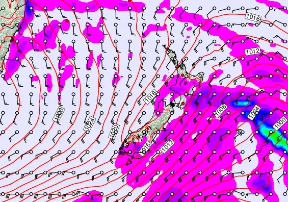 New Zealand forecast chart for Monday, May 11th, 2026 at 6:00 AM