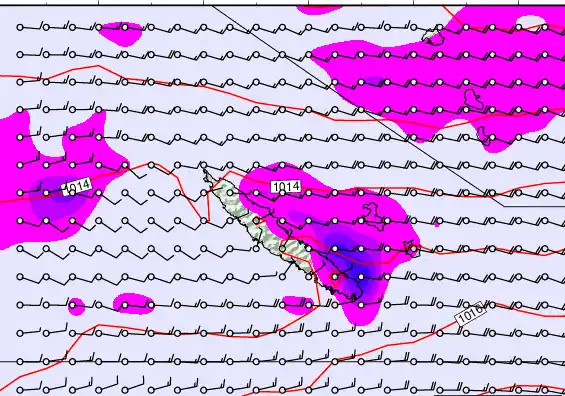 New Caledonia forecast chart for Wednesday, May 6th, 2026 at 12:00 PM