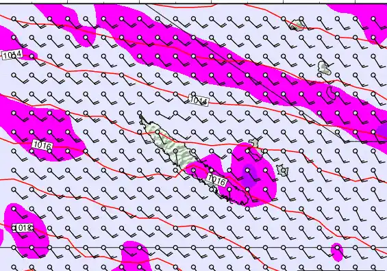 New Caledonia forecast chart for Tuesday, May 12th, 2026 at 6:00 AM