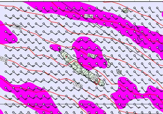 New Caledonia forecast chart for Tuesday, May 12th, 2026 at 12:00 PM