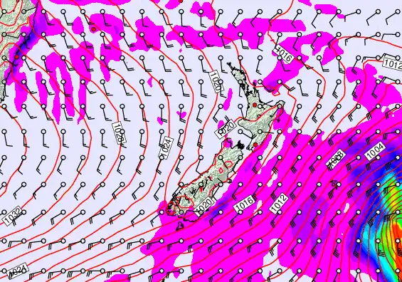 New Zealand forecast chart for Monday, May 11th, 2026 at 6:00 AM