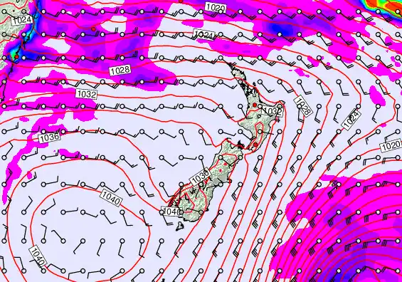 New Zealand forecast chart for Wednesday, May 13th, 2026 at 6:00 PM