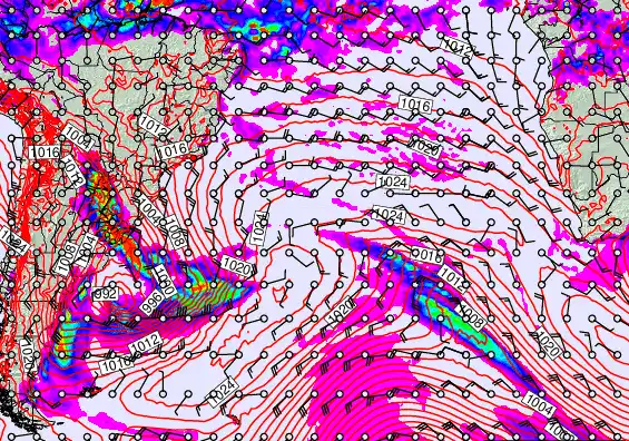 South Atlantic forecast chart for Friday, May 8th, 2026 at 12:00 AM