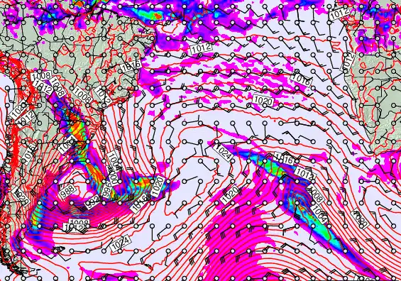 South Atlantic forecast chart for Friday, May 8th, 2026 at 6:00 AM