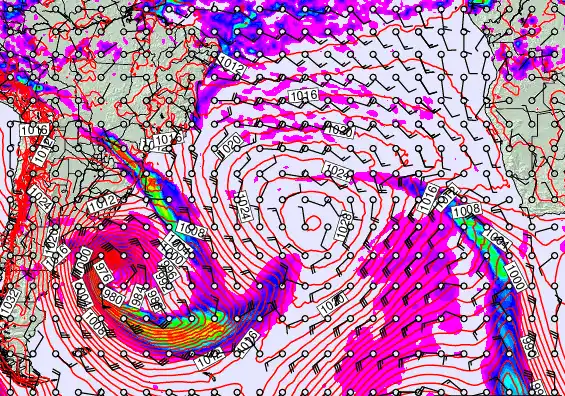 South Atlantic forecast chart for Saturday, May 9th, 2026 at 6:00 AM