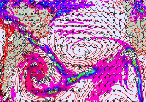 South Atlantic forecast chart for Sunday, May 10th, 2026 at 12:00 AM