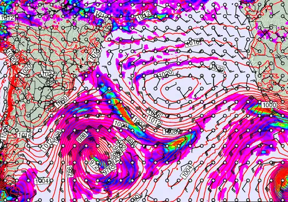 South Atlantic forecast chart for Monday, May 11th, 2026 at 6:00 AM