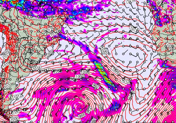 South Atlantic forecast chart for Tuesday, May 12th, 2026 at 6:00 PM