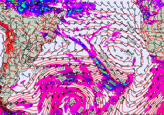 South Atlantic forecast chart for Wednesday, May 13th, 2026 at 12:00 AM