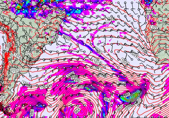 South Atlantic forecast chart for Wednesday, May 13th, 2026 at 12:00 PM
