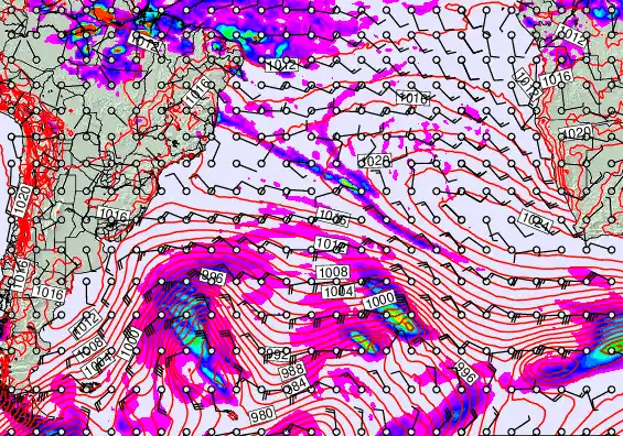 South Atlantic forecast chart for Thursday, May 14th, 2026 at 6:00 AM