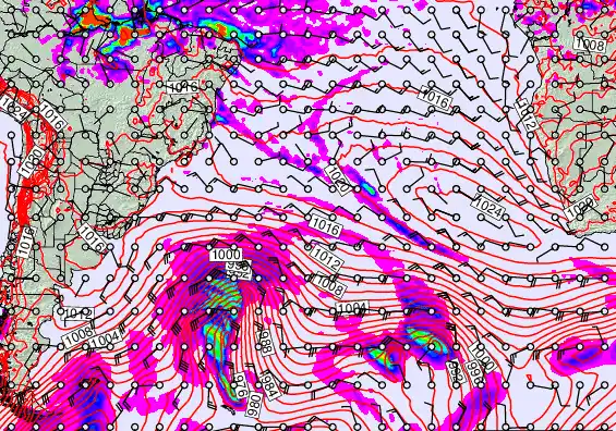 South Atlantic forecast chart for Thursday, May 14th, 2026 at 12:00 PM
