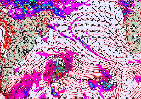 South Atlantic forecast chart for Thursday, May 14th, 2026 at 6:00 PM