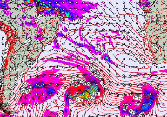 South Atlantic forecast chart for Friday, May 15th, 2026 at 6:00 AM