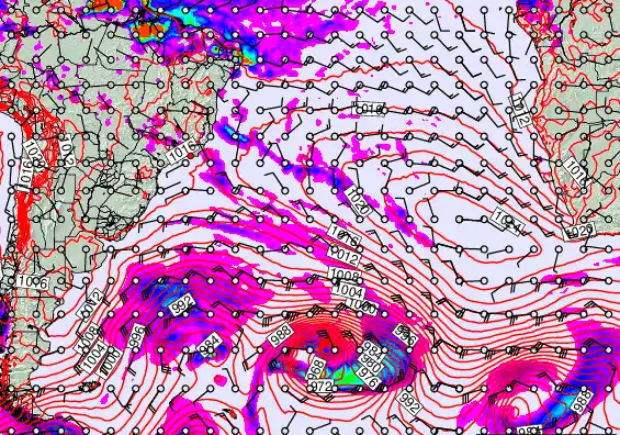 South Atlantic forecast chart for Friday, May 15th, 2026 at 12:00 PM