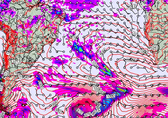 South Atlantic forecast chart for Sunday, May 17th, 2026 at 6:00 AM