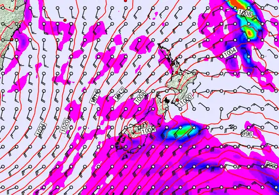 New Zealand forecast chart for Sunday, May 10th, 2026 at 6:00 AM