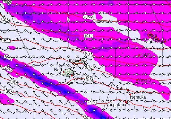 Fiji Islands forecast chart for Tuesday, May 12th, 2026 at 12:00 AM