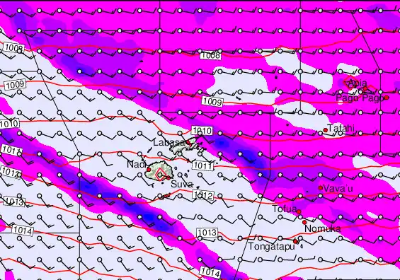 Fiji Islands forecast chart for Tuesday, May 12th, 2026 at 6:00 AM